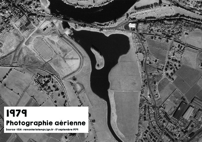 Vue aérienne du Layon en 1979 - - Source : ign.fr